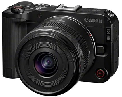 Canon EOS R50 V + RF-S 14-30mm F4-6.3 IS STM PZ – Fotocamera Digitale per Vlogging Compatibile con Obiettivi Canon RF | Attrezzatura per Content Creator, Vlog e Viaggi | Connettività Bluetooth