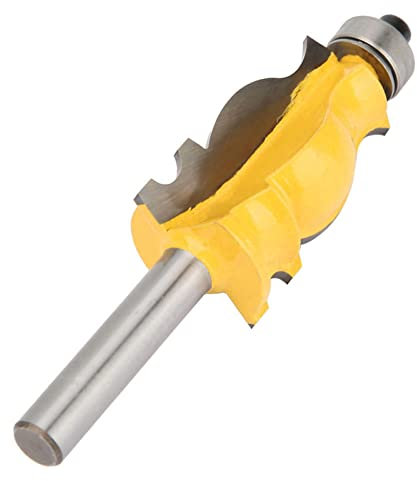 8mm Shank Woodworking Fishtail Handrail Router Bit, Cemented Carbide Finishing Milling Cutter with Heat Resistant Coating, for Woodworking Applications