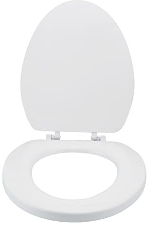 Holibanna Weißer Weicher Toilettendeckel Aus Schaumstoff, Geräuschloser Langlebiger Wc-sitz Ohne Absenkautomatik, Einfache Montage, Komfortable Gepolsterte Klobrille Für Zuhause in Allen Jah