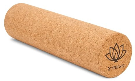 XTREXO Brauner Kork Triggerpunktrolle 40x10 cm, 100% natürlichem, ökologischem Kork Vielseitig einsetzbar Ideal für Yoga, Pilates, Calisthenics und Krafttraining Effektive Muskelentspannung verbesse