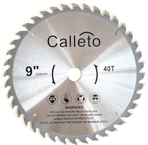 Disco per Taglio Legno 230 mm a 40 denti foro 22.23 mm Lama di Ricambio Sega Circolare Elettrica