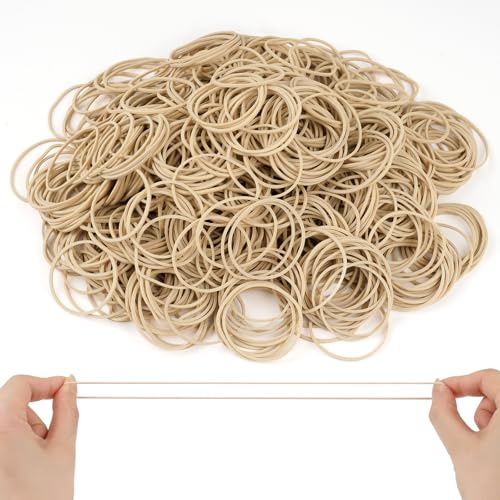 MOWPOG 700 Pcs Rubber Bands, Size #16 Rubberbands Reusable Elastic Rubber Band for Office Supplies File Folders, Home Packaging, Crafts DIY Bundling, Multipurpose (Brown)