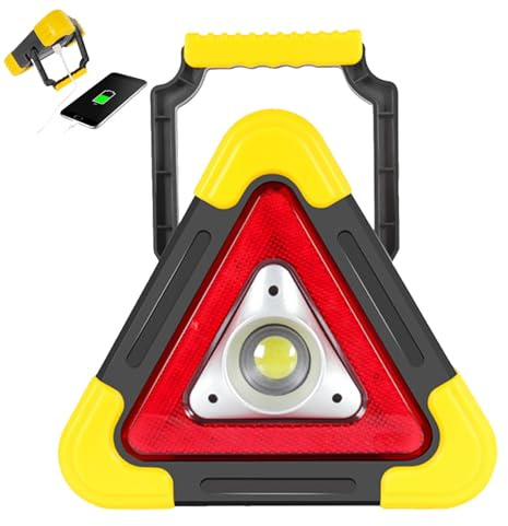 Triángulos De Advertencia Intermitentes | Luz De Advertencia De Coche LED | Seguridad Impermeable LED | Signo De Parada De Triángulo De 30W | Para Reparación De Automóviles De Emergencia | Asi