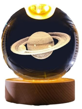Bola de Cristal Personalizada con luz Nocturna LED, decoración de Fotos para Dormitorio y Oficina, Bola de Cristal con Fotos para Oficina，Regalo para Bodas, Padres, Mascotas