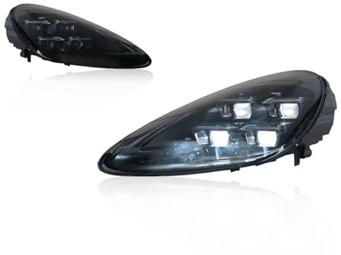 RCUIHGFB Faro Principale Compatibile con Porsche per Cayenne 9Y0 2018 2019 2020 2021 2022 2023 Stile Kit Accessori Lenti Proiettore Fari Completamente Automatici