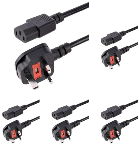 StarTech.com 10ft (3m) UK Computer Power Cable, 18AWG, BS 1363 to C13, 13A 250V, Black Replacement AC Power Cord, Kettle Lead/UK Power Cord, Power Supply Cable, TV/Monitor Power Cable (PXT101UK3M)