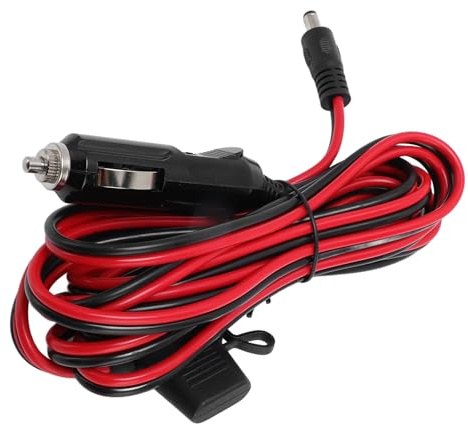 Cavo di Alimentazione Satellitare, Cavo di Alimentazione CC 12V 24V da 16,4 Piedi, per Accendisigari con Connessione Affidabile, Ideale per Mini Parabola Satellitare, Compatibile con Auto,