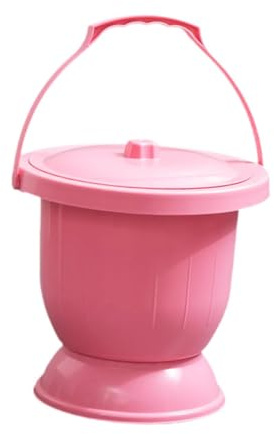 KAIYUEMAOYI Urinario con Tapa, Urinario Portátil, Urinario Nocturno, Cubo para Orinar en Interiores para Niños Y Adultos, Rosa
