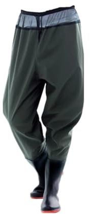 CGRSDSD vadarbyxor herr vadarbyxor för fiske, vadbyxor, PVC, vattentät midja, vadbyxor, för fiske, vattenaktiviteter, trädgårdsarbete, vada, klättring (118 cm)
