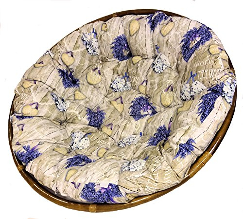 Rattani - Polster für Papasansessel, Auflage, Ersatzpolster Papasan D 130 cm, Stoff Mirha Digitalprint IT, Made in EU