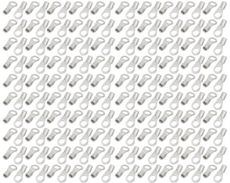 Aexit 200Pcs AWG16-14 Runde Form RNB2-4S nicht isolierte Kabelschuh Crimp-Anschlussklemme (5acc2da6797eedb9933bd04ae9a11869)