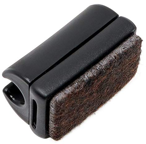 Adsamm® / 16 x Klemmschalengleiter mit Filz/Schwarz/ø 6-7 mm/Rund/Schalengleiter mit austauschbarem Filz für Stahlrohstühle