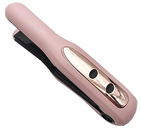 Planchas sin cable Plancha recargable USB para planchar rápidamente + Temperatura ajustable + Traje de apagado automático para todo tipo de cabello,pink