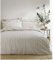 Yard Hebden Mélange Stripe Cotton Duvet Set – Ultra Soft Reversible Striped Bedding (Natural – Super King)
