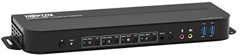 Eaton Tripp Lite 4-Port DisplayPort/USB KVM Switch - 4K 60 Hz, HDR, HDCP 2.2, IR, DP 1.4, USB Sharing (B005-DPUA4)