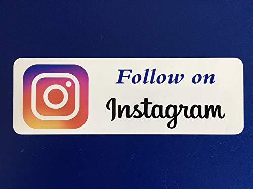 Follow On Instagram Aufkleber für Auto, Transporter, Kofferraum, Fenster, Tür, 1 Stück
