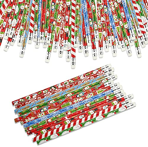 Kesote 36 PCS Bleistifte Weihnachten als Adventskalender Füllung | 12 Motive Schreibstifte Deko, Weihnachtskalender zum Befüllen