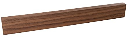 SOSmart24 SCHNITTKUNST 40 cm Magnet Messerleiste aus hochwertigem Walnuss Holz ohne Bohren - Extra starke Neodym Magnete - Exklusive Messer Magnetleiste Messerblock magnetisch Messerhalter