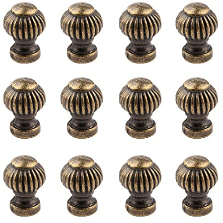 Limeow 20 Stück 19mm*10mm Möbelknöpfe Bronzeknöpfe Vintage Messing Ziehgriffe Antike Bronze Runde Griff Küchengriffe Möbelgriffe Schrankknäufe Geeignet für Kleiderschränke, Küchenschränke usw