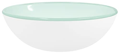 vidaXL Lavandino in Vetro Temperato 35x12 cm Bianco
