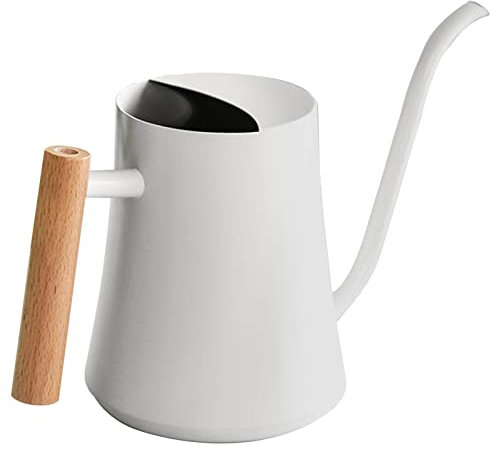 Gießkanne mit langem Hals, 1,2 l, Vintage-Edelstahl-Pflanzenbewässerungsgeräte, breiter flacher Boden, Blumenbewässerung, langer Auslauf, um Verschütten zu verhindern, für Zimmerpflanzen Limitoll