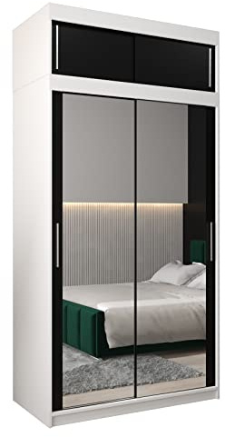 ABIKSMEBLE Armoire Porte coulissante Miroir Tokyo 3 - Armoire Chambre - Dressing Chambre Adulte - Penderie Vetement Dressing - Garde Robe - Placard Chambre - Armoire 2 Portes - Closet