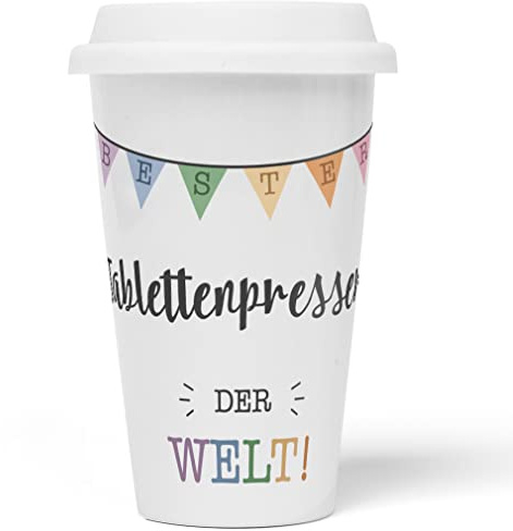 JUNIWORDS To-Go Becher mit Deckel, Bester Tablettenpresser der Welt (5721550)