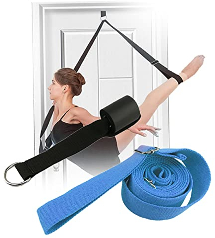 INOOMP Elastische Trainingsbänder Yoga Dehnbänder Tür Dehnband Stretchband Fitnessband Gummiband Stretchband Zum Dehnen Beinband Blau