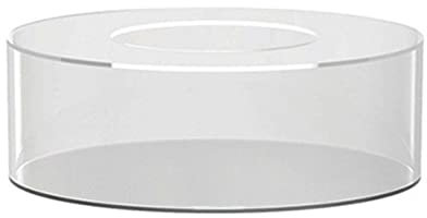 Easnea Soporte de acrílico transparente rellenable para tartas, elevador de pasteles, soporte redondo de exhibición de pasteles, elevador de exhibición de cilindro, separador de pasteles de acrílico