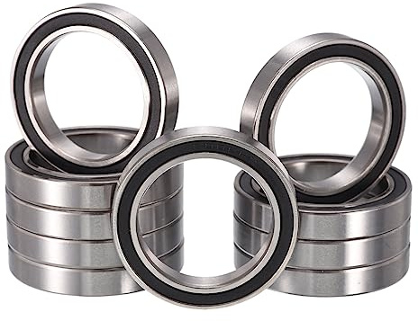 HiPicco 6806-2RS Deep Groove Ball Bearings, ID 30mm x OD 42mm x Width 7mm Double Rubber Sealed Ball Bearing Pre-Lubricated Chrome Steel Z2 Lever 10pcs