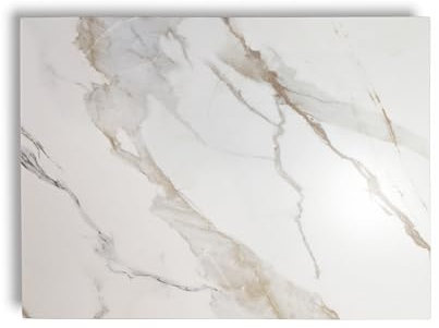 Multi-Purpose Pastry Marble Design Stone Tray Cutting Board Slab 16” x 12” With Non-Slip Feet,Stone Cheese Pastry Board, Serving Tray, Heat Resistant, Easy To Clean(G12, 16 * 12)