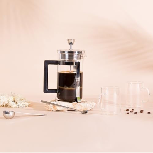 Cristel | Set Arabica Cafetière à Piston Et 2 Tasses En Verre
