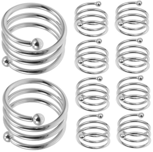 Garneck 10stücke Flexible Serviettenringe Aus Federstahl Hochwertige Wiederverwendbare Napkin Holder Für Hochzeiten Partys Und Anlässe Dekorative Tischaccessoires