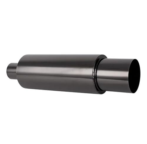 DZSYINGLONGSM Endrohre Universal 1 STÜCKE Motorrad Auto Auspuff Schalldämpfer Endrohr Edelstahl Auto Hinten Schwanz Kehle Einlass 63mm Auto Auspuff Endrohr(Schwarz)