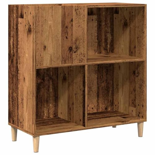 vidaXL Mueble para Discos Madera ingeniería Envejecida 84,5x38x89 cm
