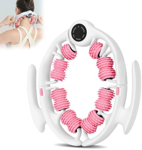 WDKXCN Cellulite Massagegerät, Anti Cellulite Massagegerät mit 14 Abnehmbaren Rollen, Anticellulite Geräte Massage mit Rollengriffen, CellulitE Roller für Oberschenkel, Beine und Gesäß(Rose)