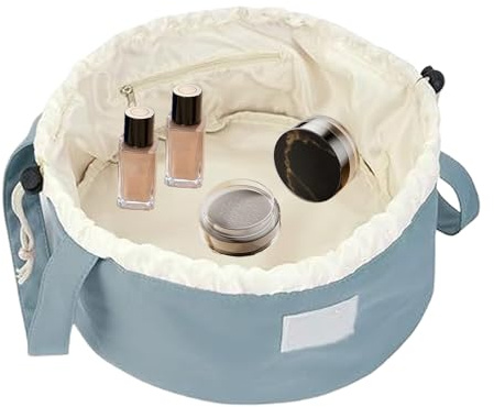 Bolsa de cosméticos con cordón, Bolsas de cosméticos de Viaje para Mujer, Organizador de cosméticos de Gran Capacidad para pañuelos de teléfono Celular
