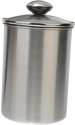 KOCKSHION Lata Sellada De Acero Inoxidable 1750 Ml, Contenedor Para Almacenamiento De Granos De Café y Alimentos, Anillo De Sellado Hermético, Transparente Para Uso Doméstico y Viajes