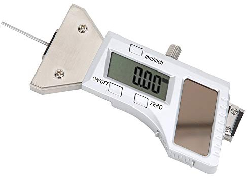 Xiuganpo Igaging Plane Check y Kinter Knives, 0 a 25 Mm 0.01 Mm, Calibradora de Profundidad de la Banda de Rodadura de Neumático Digital de Energía Solar, Ajuste de Acero Inoxidable para (0-25 mm)