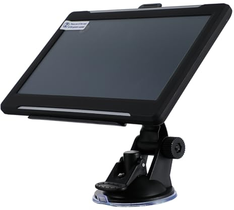 SHINEOFI Navigateur GPS 7 Pouces pour Voiture Et Camion Écran Tactile FM Intégré Transmission Vocale Itinéraire Intelligent Compact Noir pour Transport Routier Et Usage Automobile