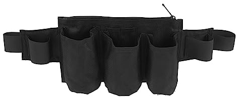 Ejoyous Garden Tool Belt Pouch with 6 Pockets 2 Straps Oxford Fabric Tool Waist Bag Adjustable Gardening Waist Belt for Women Men 10.4 X 6.5in
