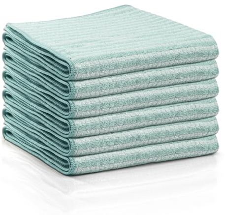 Das blaue Wunder Extra Premium Geschirrtuch Set 40x60 | Reinigungstuch zum Putzen und Trocknen (6, Pastell-blau)