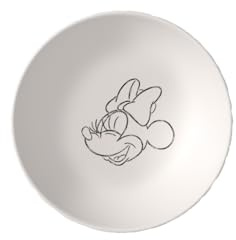 Villeroy & Boch Manufacture Rock blanc – Mickey Mouse – Dessertschale, weiß, spülmaschinenfest & mikrowellensicher, Schieferoptik in Weiß mit Disney Mickey Mouse Kreidedekor, Premium Porzellan