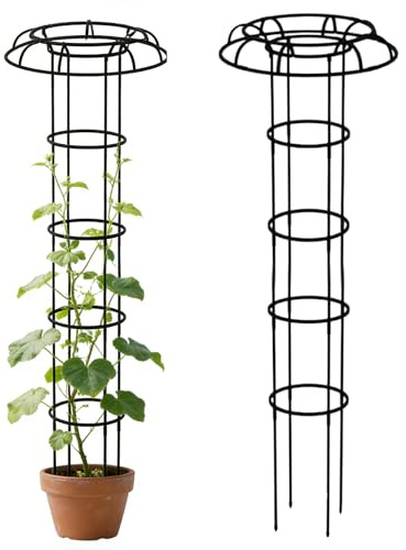 Bezijhr Gartenspalier für Pflanzen,Künstlerische Rankhilfe als Säule,Rankhilfe für Kübelpflanzen - Für Erbsen, Bohnen, Tomaten, Clematis, Fensterbänke, Balkone, Höfe und Gewächshäuser
