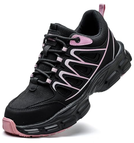 ZSDZSZ Chaussures de Sécurité Femme Chaussures de Travail avec Embout Acier | Respirante Antidérapante Basket de Securite avec Embout en Acier Confortable Baskets Chantiers