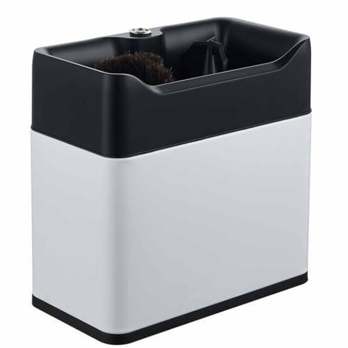 340 RPM elektrisk filterkorgtvättmaskin i rostfritt stål, automatisk filterkorgrengöring, kommersiellt baristatillbehör för kafé, restaurang, bar och hemmabruk White