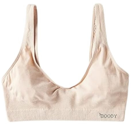 Boody | Women's Padded Shaper Bra | Organic Bamboo Underwear | Seamless Bra | Nude 0 | Medium | Single