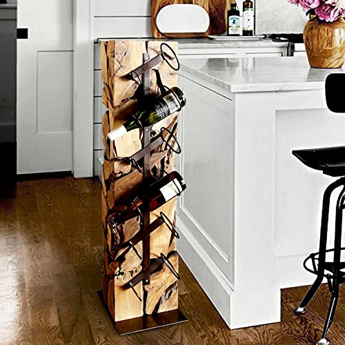 Exotischerleben Bressmer XILON Weinständer Weinregal Teakholz 100 cm massiv 100% Handarbeit für 6 Flaschen