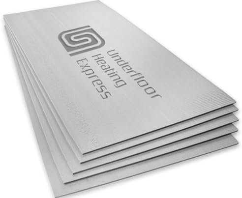 Underfloor Heating 6mm XPS Floor Insulation Foam Board (1200mm x 600mm) Pack of 10 Sheets