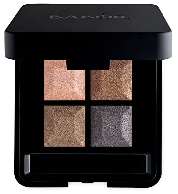 BABOR MAKE UP Eye Shadow Quattro, Vierer-Lidschatten Palette, aufeinander abgestimmte Nuancen, seidenmatt & glänzend, leicht verblendbar, 4 g